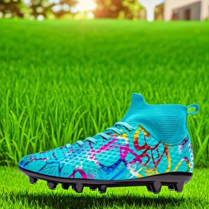 Men's Professional Soccer Cleats for Outdoor Training - Anti-Skid, Breathable Lace-Up Football Boots with Spikes, Durable & Comfortable, Ideal for Training & Competition