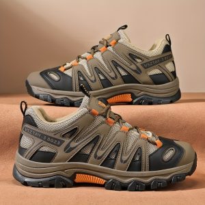 Spring/Fall Men'S Grip-Tech Hiking Shoes: Comfortable, Durable, And Stylish for Outdoor Adventures