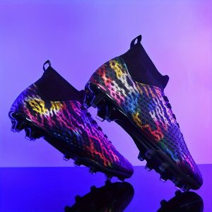 Men's High Top Non Slip Football Cleat With Spikes, Professional Comfy Outdoor Breathable Soccer Cleats & Shoes For Training Competition